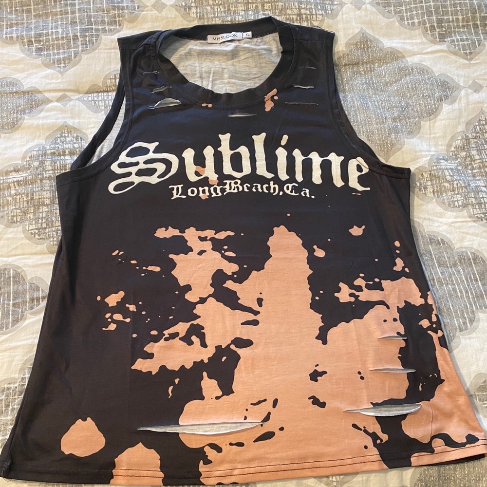Distressed rock tee
